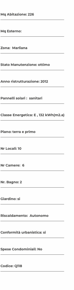 Mq Abitazione: 226
_____________________________